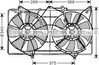 Ava Quality Cooling TO 7528 - Вентилятор, охлаждение двигателя autosila-amz.com