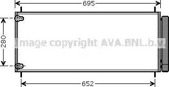 Ava Quality Cooling TOA5406 - Конденсатор кондиционера autosila-amz.com