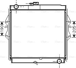 Ava Quality Cooling TOA2460 - Радиатор, охлаждение двигателя autosila-amz.com