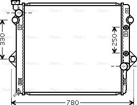 Ava Quality Cooling TOA2478 - Радиатор, охлаждение двигателя autosila-amz.com