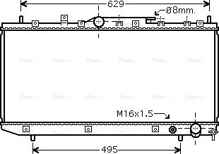 Ava Quality Cooling TOA2324 - Радиатор, охлаждение двигателя autosila-amz.com