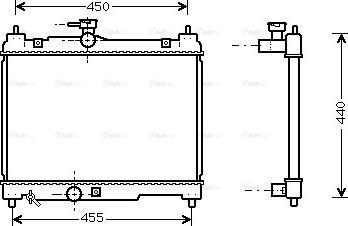 Ava Quality Cooling TOA2251 - Радиатор, охлаждение двигателя autosila-amz.com