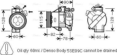 Ava Quality Cooling TOAK479 - Компрессор кондиционера autosila-amz.com