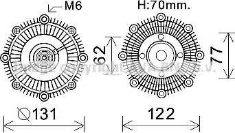 Ava Quality Cooling TO C587 - Сцепление, вентилятор радиатора autosila-amz.com