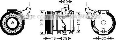 Ava Quality Cooling TO K467 - Компрессор кондиционера autosila-amz.com