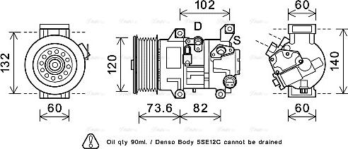 Ava Quality Cooling tok610 - Компрессор кондиционера autosila-amz.com