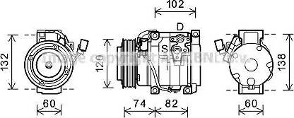 Ava Quality Cooling TOK612 - Компрессор кондиционера autosila-amz.com