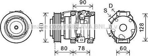 Ava Quality Cooling tok620 - Компрессор кондиционера autosila-amz.com