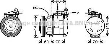 Ava Quality Cooling TOK387 - Компрессор кондиционера autosila-amz.com