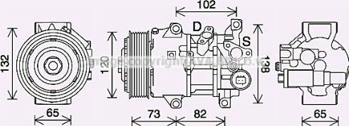 Ava Quality Cooling TOK742 - Компрессор кондиционера autosila-amz.com