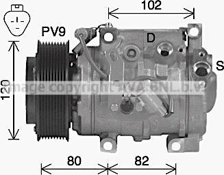 Ava Quality Cooling TOK775 - Компрессор кондиционера autosila-amz.com