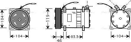 Ava Quality Cooling UVAK050 - Компрессор кондиционера autosila-amz.com