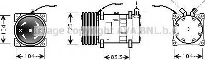 Ava Quality Cooling UVK080 - Компрессор кондиционера autosila-amz.com