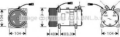 Ava Quality Cooling UVK121 - Компрессор кондиционера autosila-amz.com