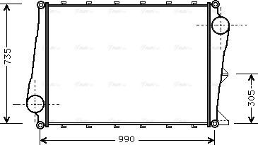 Ava Quality Cooling VL 4021 - Интеркулер, теплообменник турбины autosila-amz.com