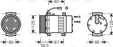 Ava Quality Cooling VLAK062 - Компрессор кондиционера autosila-amz.com