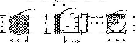 Ava Quality Cooling VLAK039 - Компрессор кондиционера autosila-amz.com