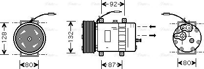 Ava Quality Cooling VLAK030 - Компрессор кондиционера autosila-amz.com