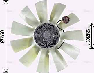 Ava Quality Cooling VLF109 - Вентилятор, охлаждение двигателя autosila-amz.com