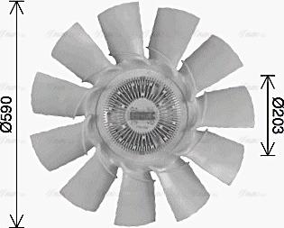 Ava Quality Cooling VLF172 - Вентилятор, охлаждение двигателя autosila-amz.com