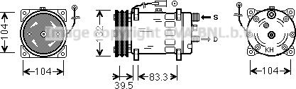 Ava Quality Cooling VLK080 - Компрессор кондиционера FL6-FL610 * 85-94 autosila-amz.com