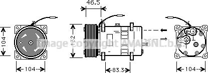 Ava Quality Cooling VLK037 - Компрессор кондиционера autosila-amz.com