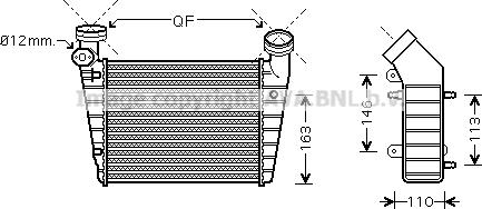 Ava Quality Cooling VN4216 - Интеркулер, теплообменник турбины autosila-amz.com