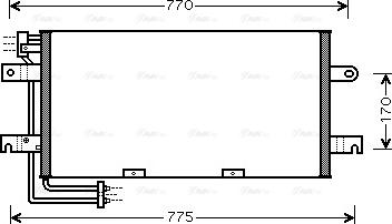 Ava Quality Cooling VN5195 - Конденсатор кондиционера autosila-amz.com