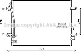 Ava Quality Cooling VN5322 - Конденсатор кондиционера autosila-amz.com