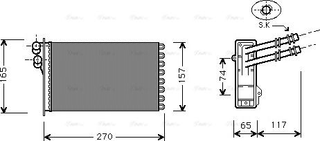 Ava Quality Cooling VN6175 - Радиатор отопителя autosila-amz.com