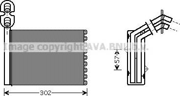 Ava Quality Cooling VN6201 - Теплообменник, отопление салона autosila-amz.com