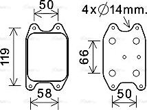 Ava Quality Cooling VN3394 - Масляный радиатор, двигательное масло autosila-amz.com