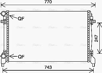 Ava Quality Cooling VN2402 - Радиатор, охлаждение двигателя autosila-amz.com