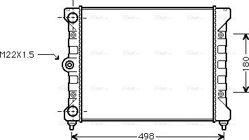 Ava Quality Cooling VN2028 - Радиатор, охлаждение двигателя autosila-amz.com