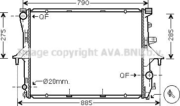 Ava Quality Cooling VN2199 - Радиатор, охлаждение двигателя autosila-amz.com