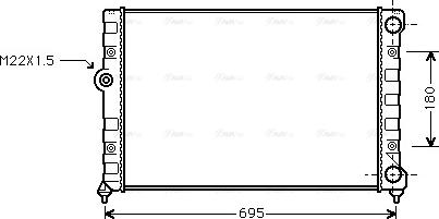 Ava Quality Cooling VN2109 - Радиатор, охлаждение двигателя autosila-amz.com