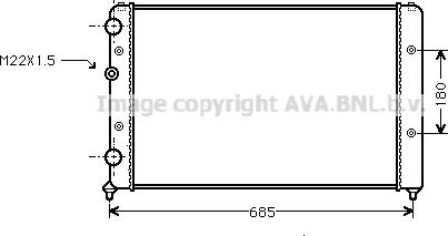 Ava Quality Cooling VN2115 - Радиатор, охлаждение двигателя autosila-amz.com