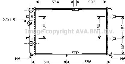 Ava Quality Cooling VN2180 - Радиатор, охлаждение двигателя autosila-amz.com