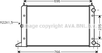 Ava Quality Cooling VN2134 - Радиатор, охлаждение двигателя autosila-amz.com