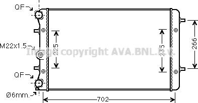 Ava Quality Cooling VN2174 - Радиатор, охлаждение двигателя autosila-amz.com