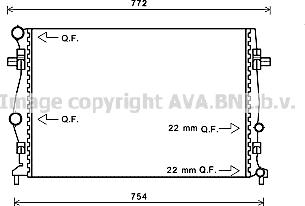 Ava Quality Cooling VN2343 - Радиатор, охлаждение двигателя autosila-amz.com