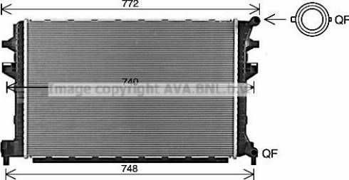 Ava Quality Cooling VN2383 - Радиатор, охлаждение двигателя autosila-amz.com