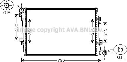 Ava Quality Cooling VN2255 - Радиатор, охлаждение двигателя autosila-amz.com