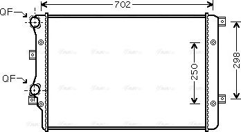 Ava Quality Cooling VN2206 - Радиатор, охлаждение двигателя autosila-amz.com