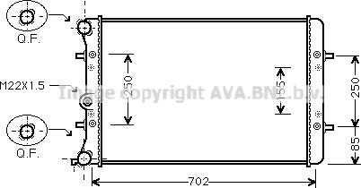 Ava Quality Cooling VNA2217 - Радиатор, охлаждение двигателя autosila-amz.com