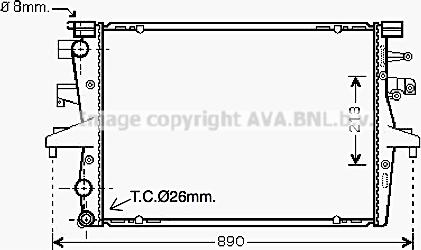 Ava Quality Cooling VNA2230 - Радиатор, охлаждение двигателя autosila-amz.com