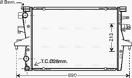 Ava Quality Cooling VN2230 - Радиатор, охлаждение двигателя autosila-amz.com