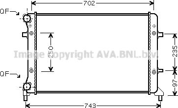 Ava Quality Cooling VN2223 - Радиатор, охлаждение двигателя autosila-amz.com