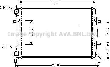 Ava Quality Cooling VN2272 - Радиатор, охлаждение двигателя autosila-amz.com