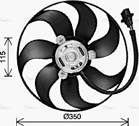 Ava Quality Cooling VN7553 - Вентилятор, охлаждение двигателя autosila-amz.com
